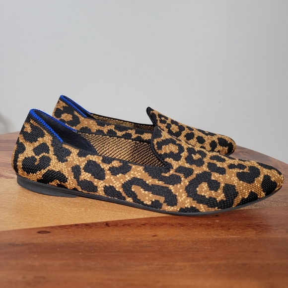 Rothy's Recycled Knit Leopard Print Women's Loafers Size 5.5 Comfy Flats - Picture 5 of 16